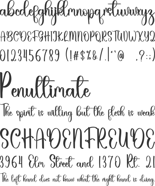 Beauty Beach font preview