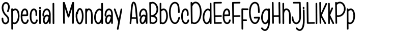 Special Monday font