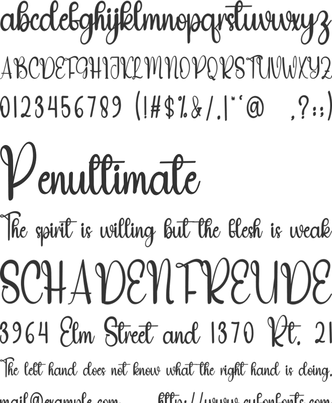 Ilustration font preview