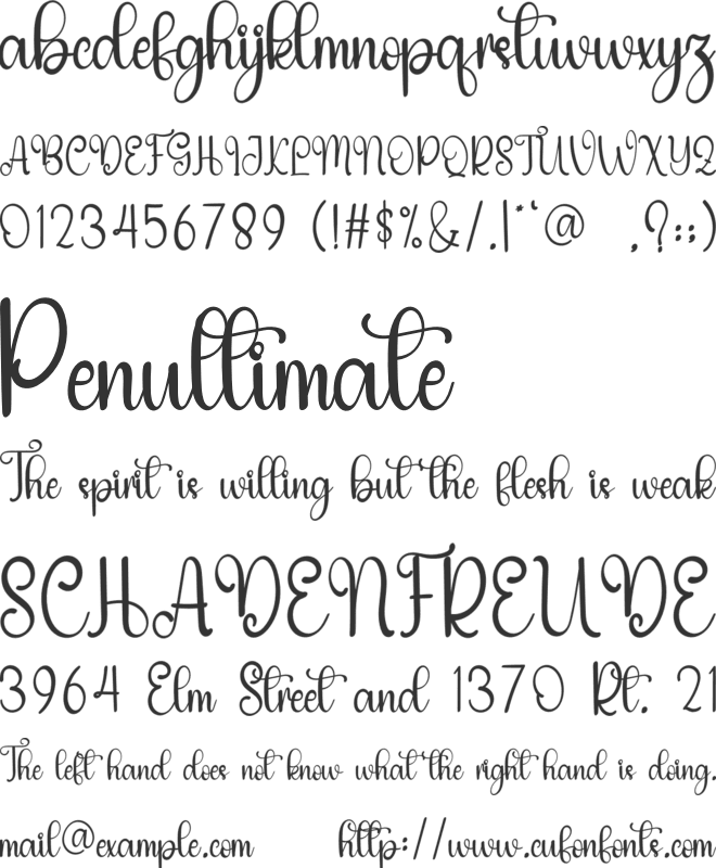 Creative font preview