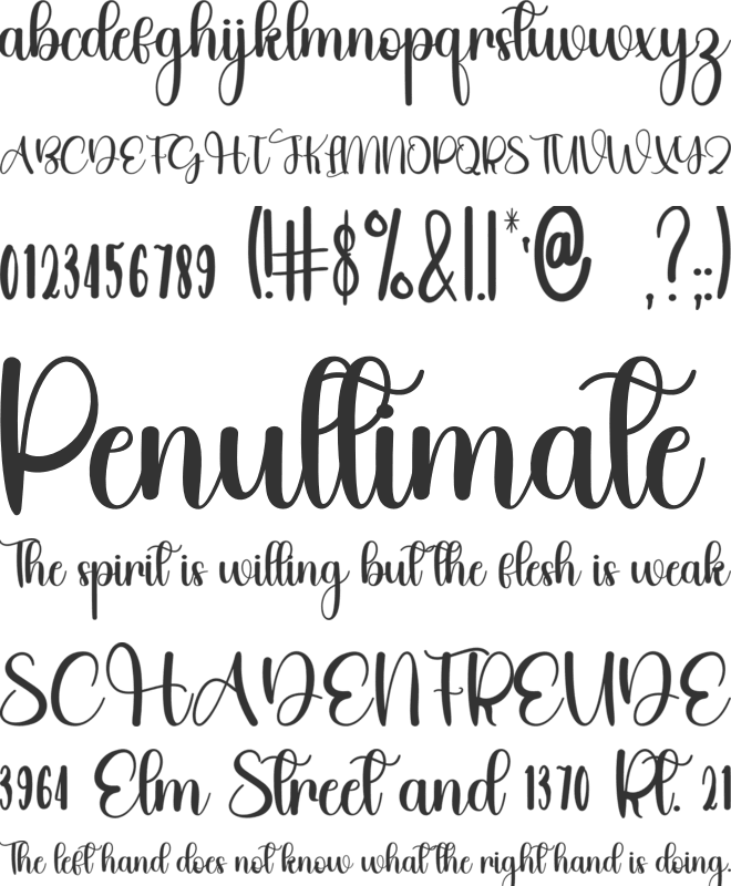 Beauty Handwritting font preview