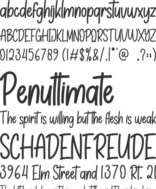 BLACK font preview