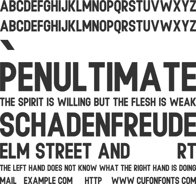 Monolite font preview