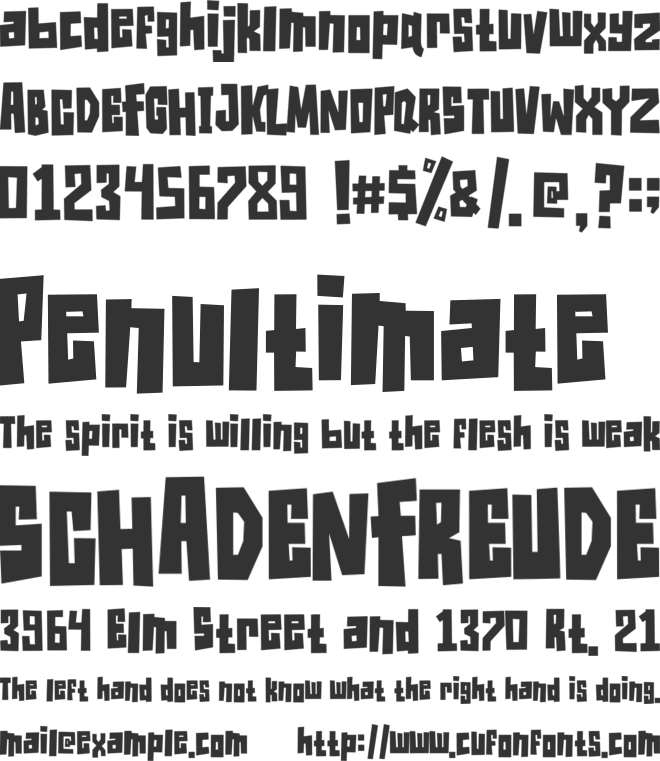 Shineseiya font preview