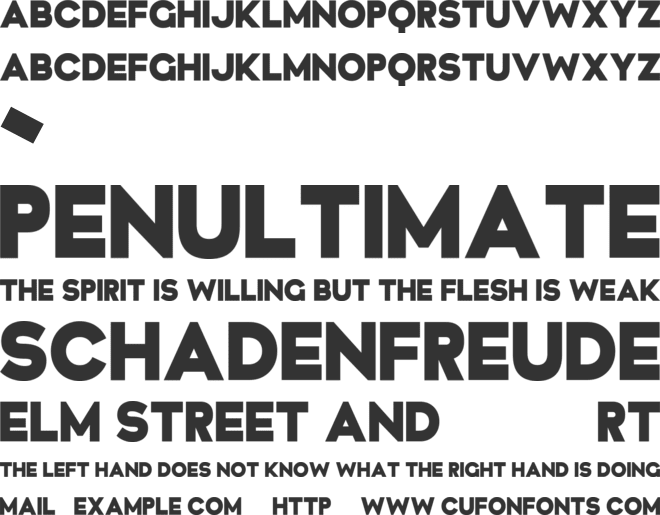 Grophite font preview