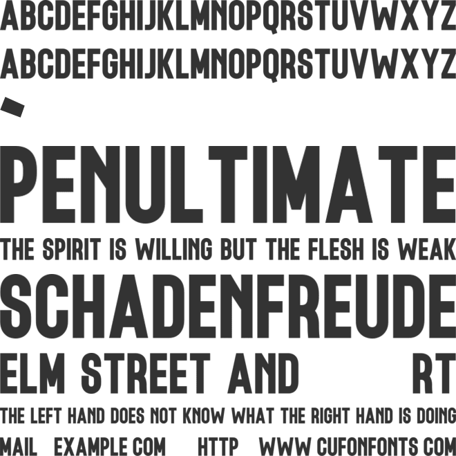 Lonebold font preview