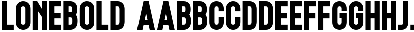 Lonebold font