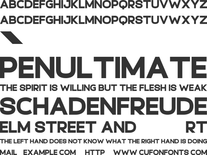 Prondary font preview