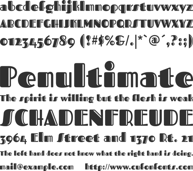 Fascinate Inline font preview