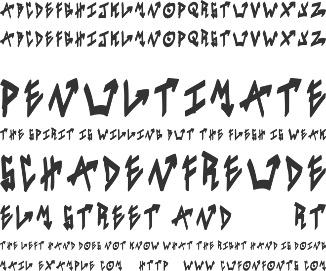 Graffiti Tag font preview