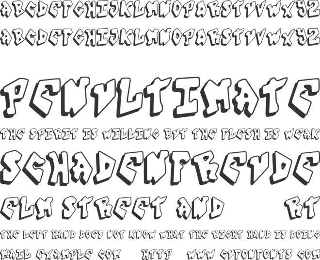 Graffiti Piece font preview