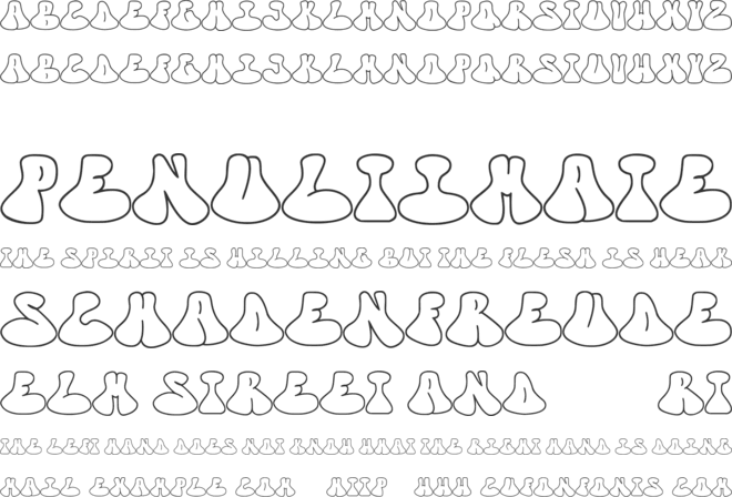 Graffiti Bubble font preview