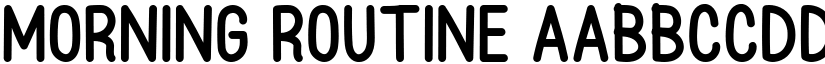 Morning Routine font