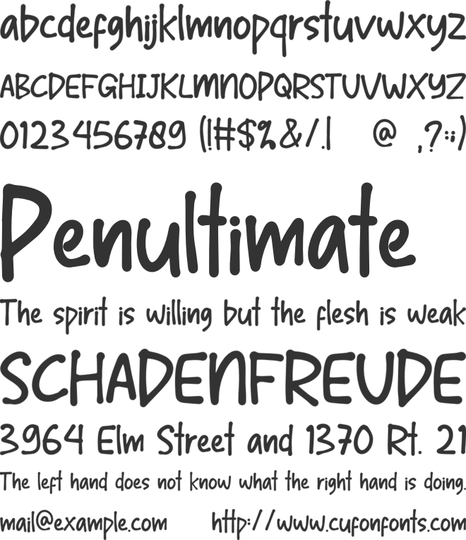 Biotani font preview