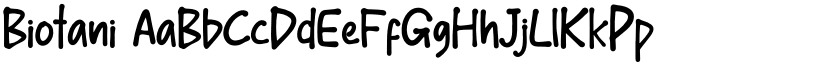 Biotani font