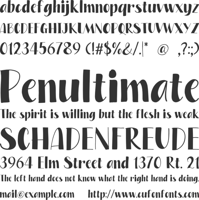 Momen Star font preview