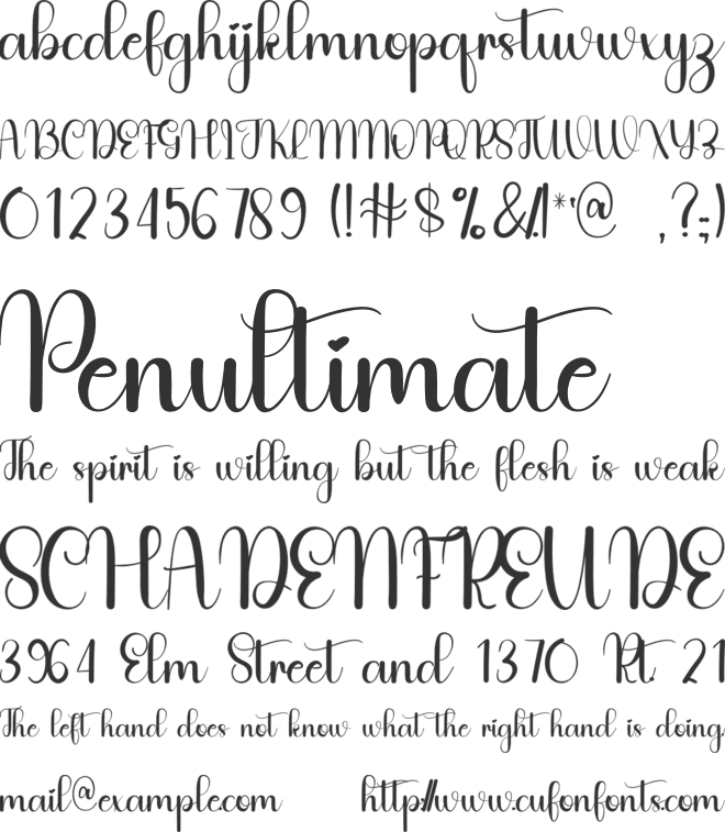 Cute Grirl font preview