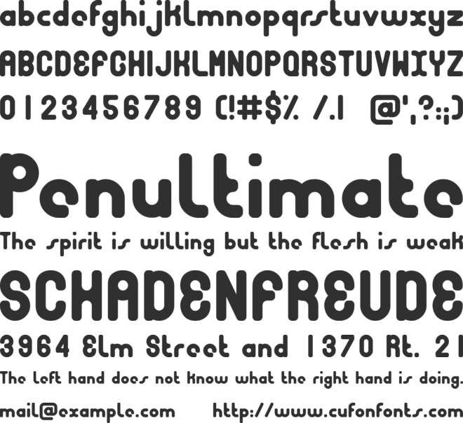 Bubble Club font preview