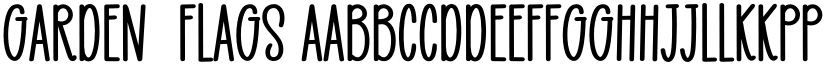 Garden  Flags font