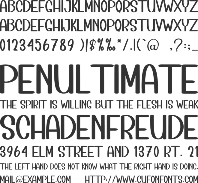 Invitation font preview