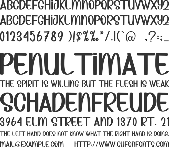 Woodland font preview