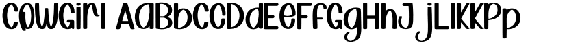 CowGirl font