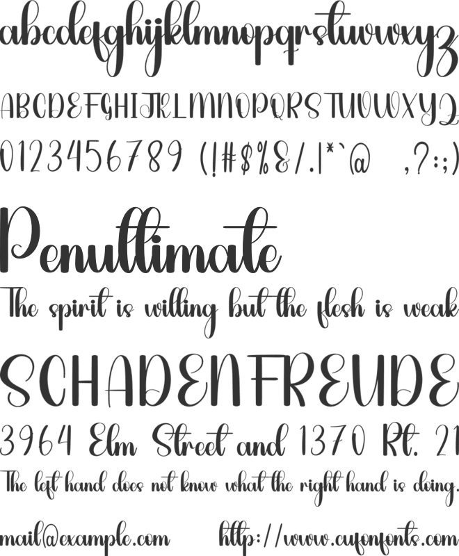 Delysha font preview