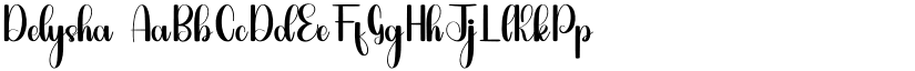 Delysha font