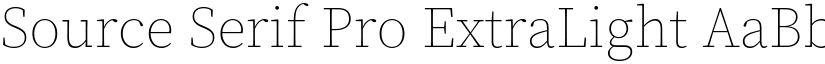 Source Serif Pro ExtraLight font