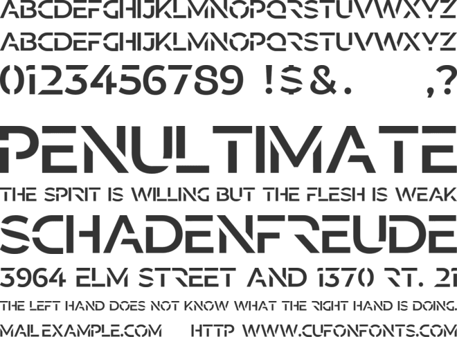 AXRONIC font preview