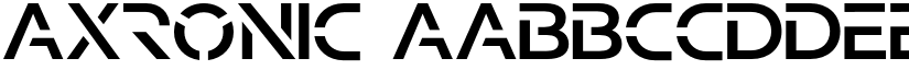 AXRONIC font