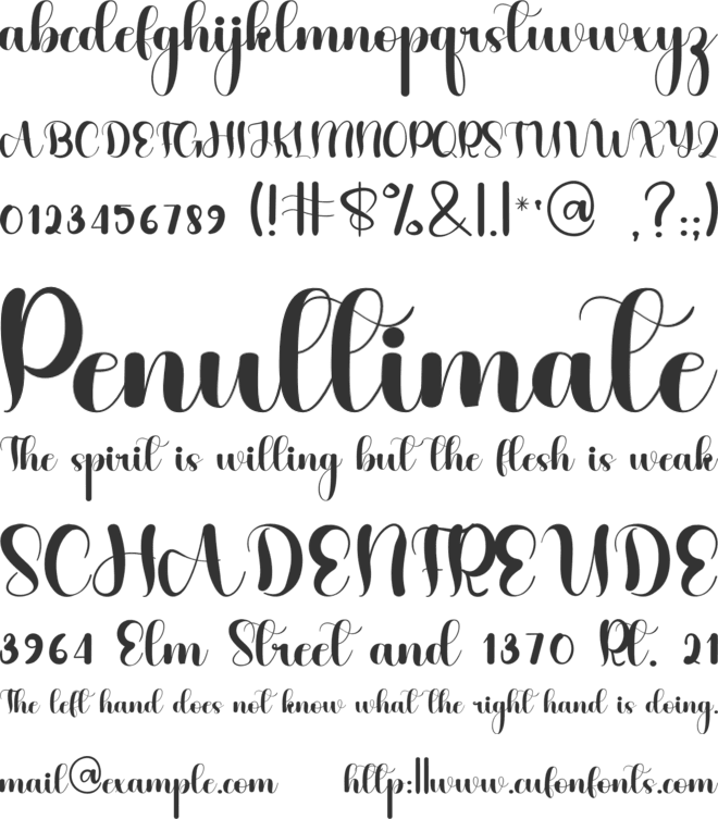 Blonde Girl font preview