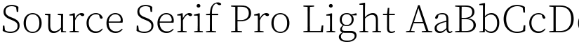 Source Serif Pro Light font