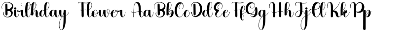 Birthday Flower font