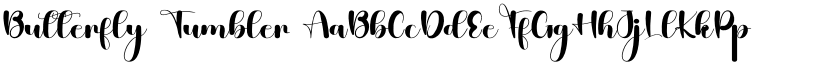 Butterfly Tumbler font