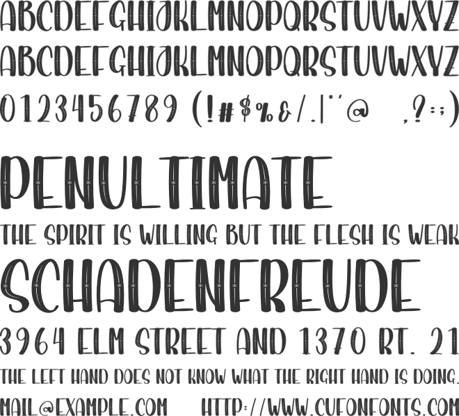 Simple Christmas font preview
