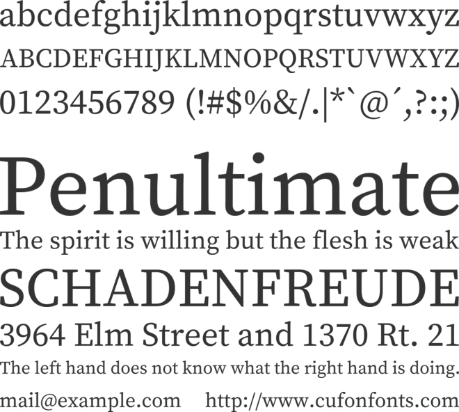 Source Serif Pro font preview