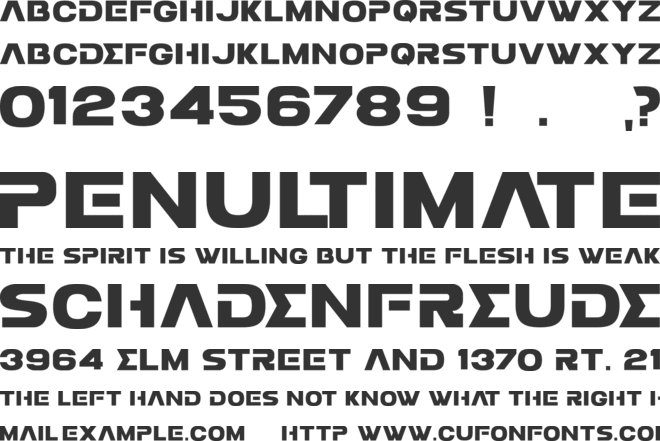 HAMMER font preview