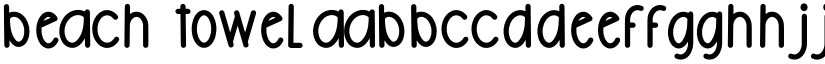 Beach  Towel font
