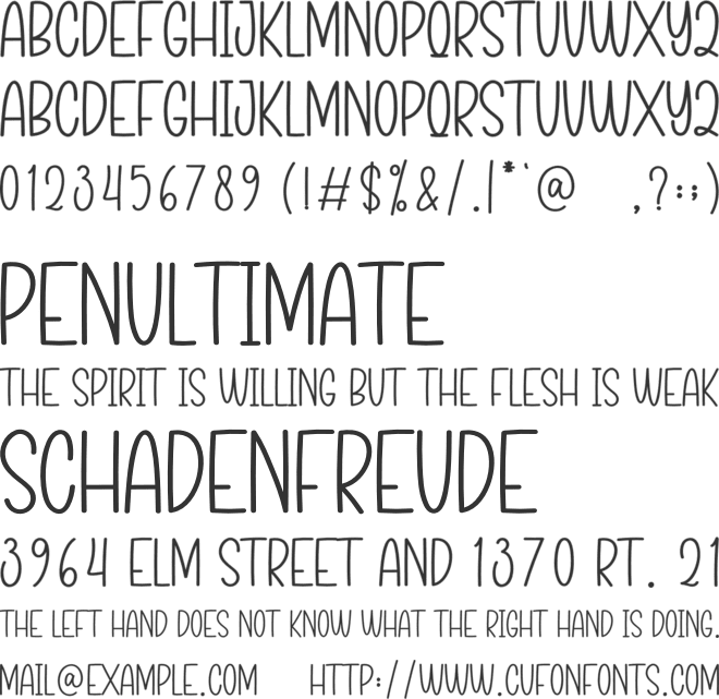 Flavory font preview