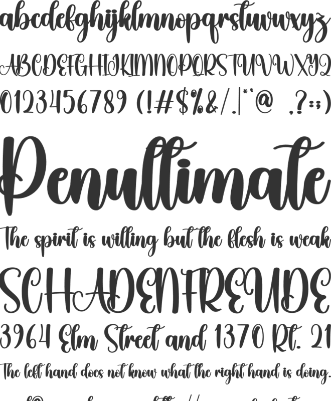 Christmas Blessing font preview