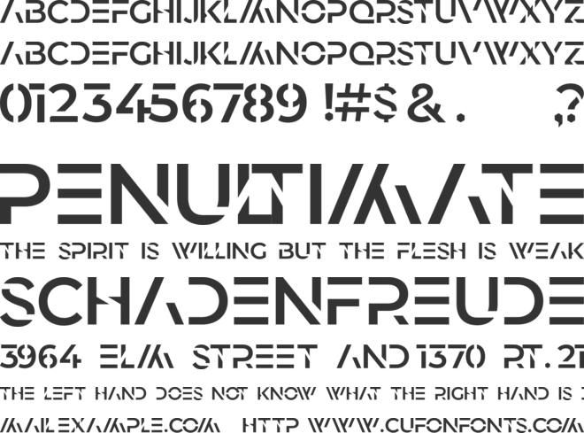 RAWCUN font preview