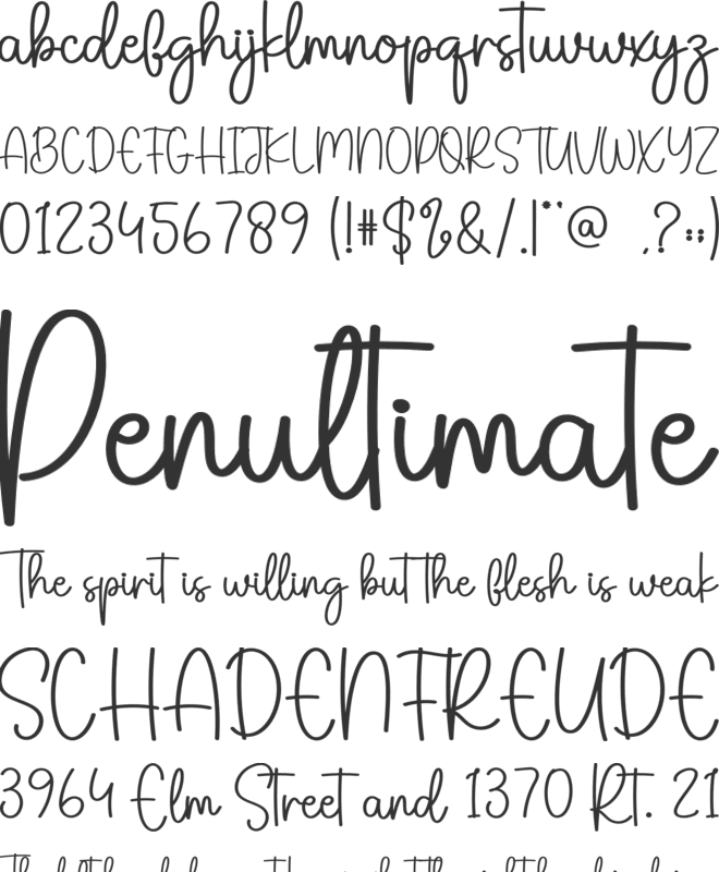 Baby Santa font preview