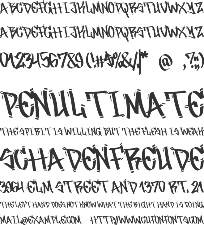 Canyon Street font preview