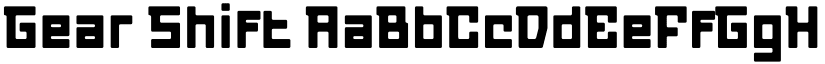 Gear Shift font