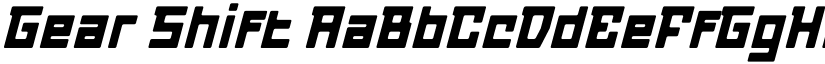 Gear Shift font