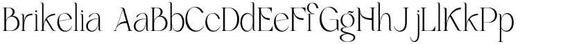 Brikelia font