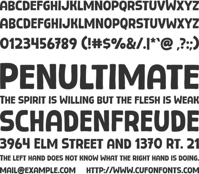 Anak Paud font preview