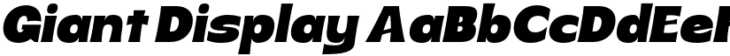 Giant Display font