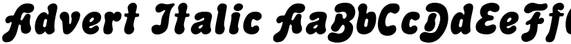 Advert Italic font